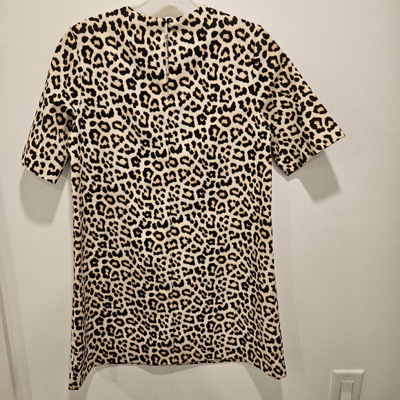H&M Women's Short Sleeve Leopard Animal Print Party Mini Shift Dress Size XS - Picture 11 of 14